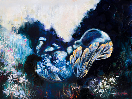 Held Between Seasons | Hand Embellished Print